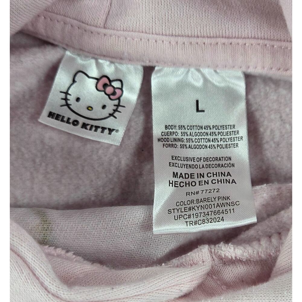 Sanrio Hello Kitty Friends Go Camping Hoodie Womens L Large Pink Sweatshirt - Picture 6 of 8